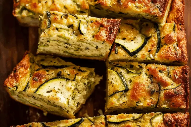 Zucchini Cheese Muffin Slab