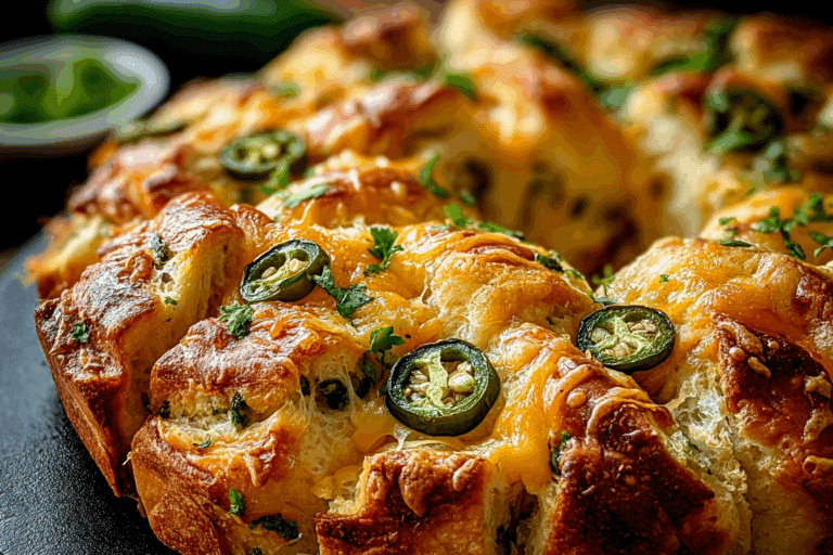 Cheesy Cheddar Jalapeño Pull Apart Bread