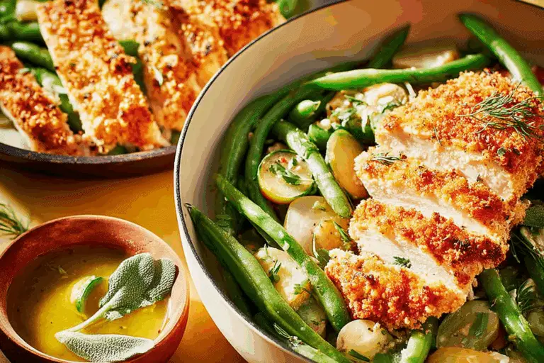 Parmesan Chicken & Green Bean Salad