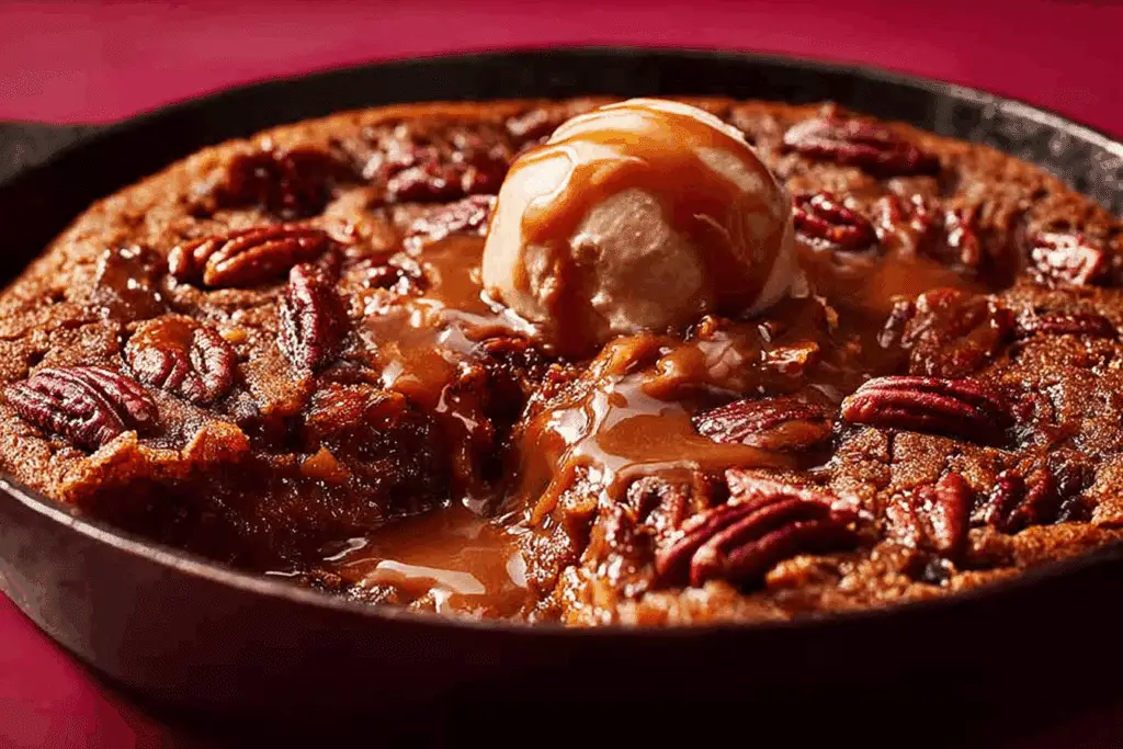 Sticky Banana, Date & Pecan Skillet Pudding