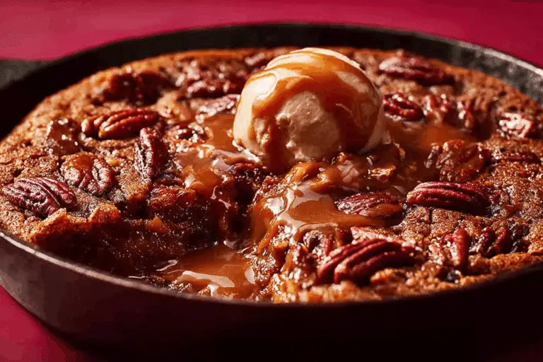 Sticky Banana, Date & Pecan Skillet Pudding