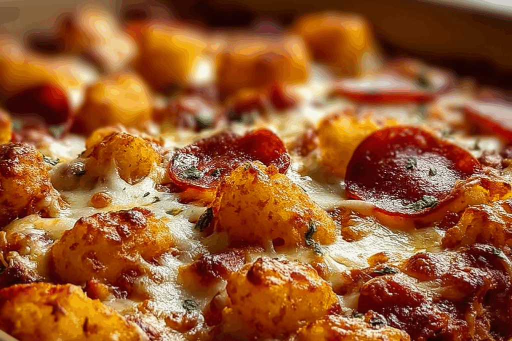 Tater Tot Pizza Casserole