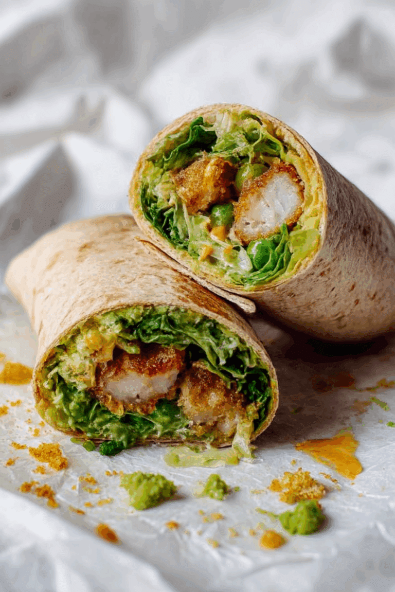 Chunky ‘Chip Shop’ Fish and Pea Wraps