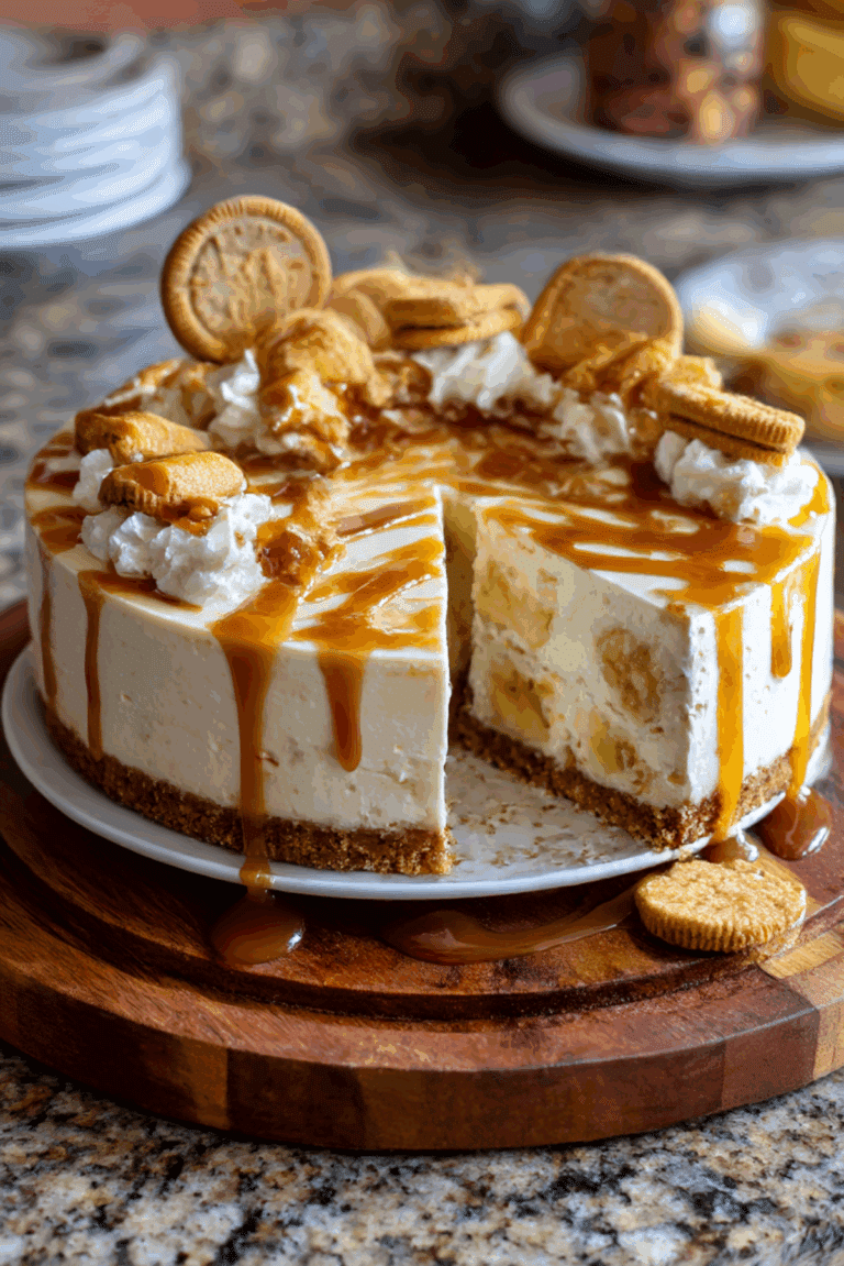 No-Bake Banana Pudding Cheesecake
