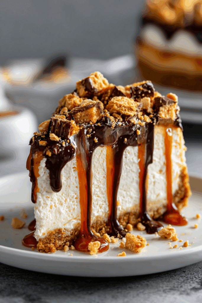 Butterfinger Caramel Cheesecake