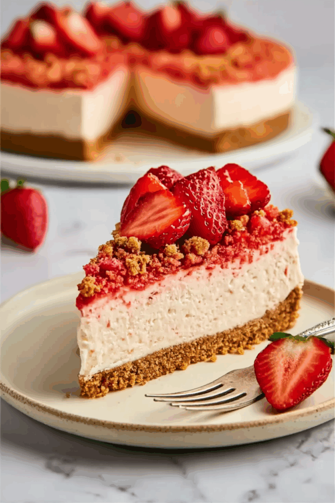Strawberry Crunch Cheesecake