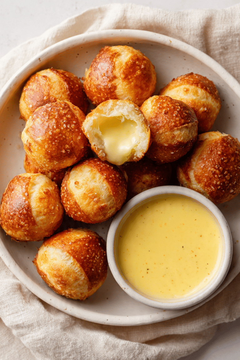Cheese Stuffed Pretzel Bites