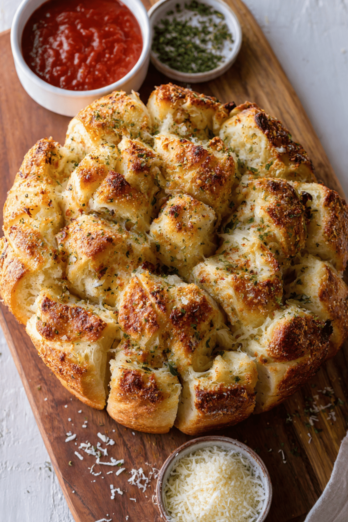 Garlic Parmesan Pull-Apart Bread