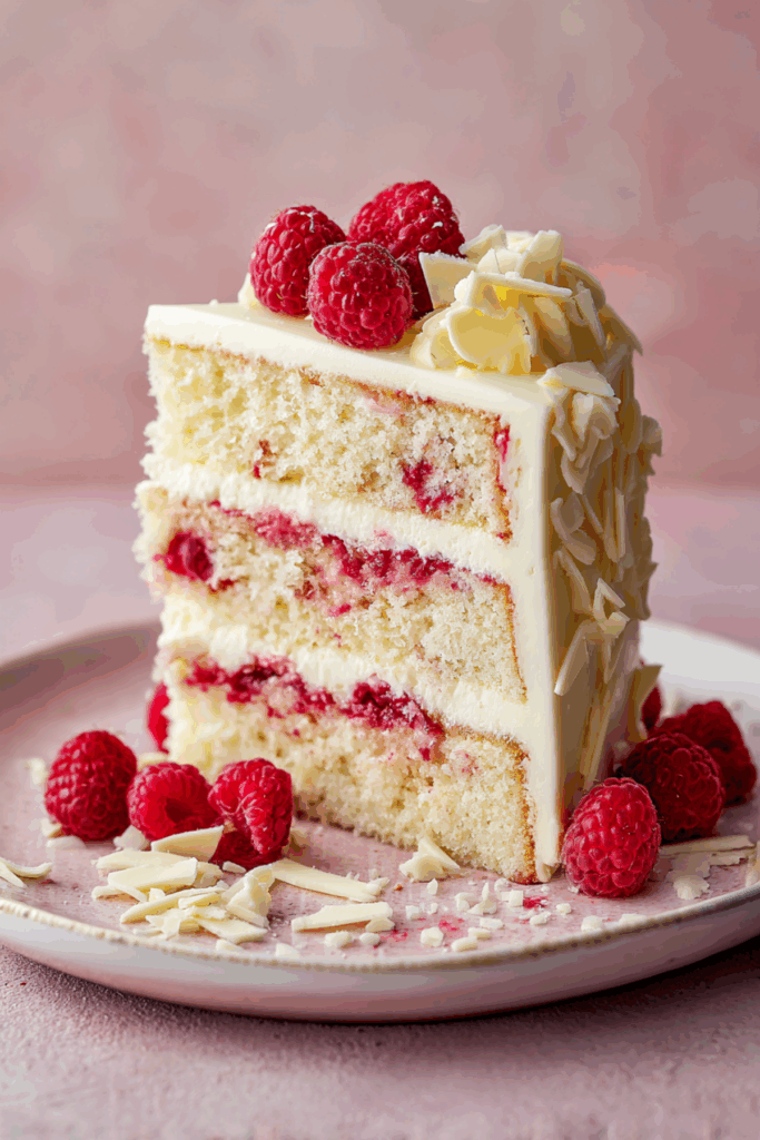 White Chocolate Raspberry Cake