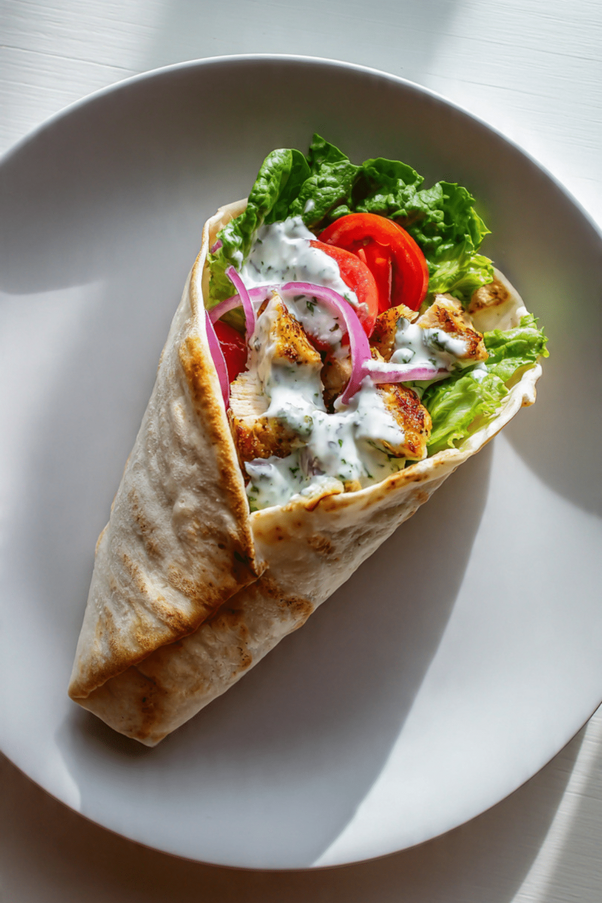 Herb Yogurt Chicken Wrap