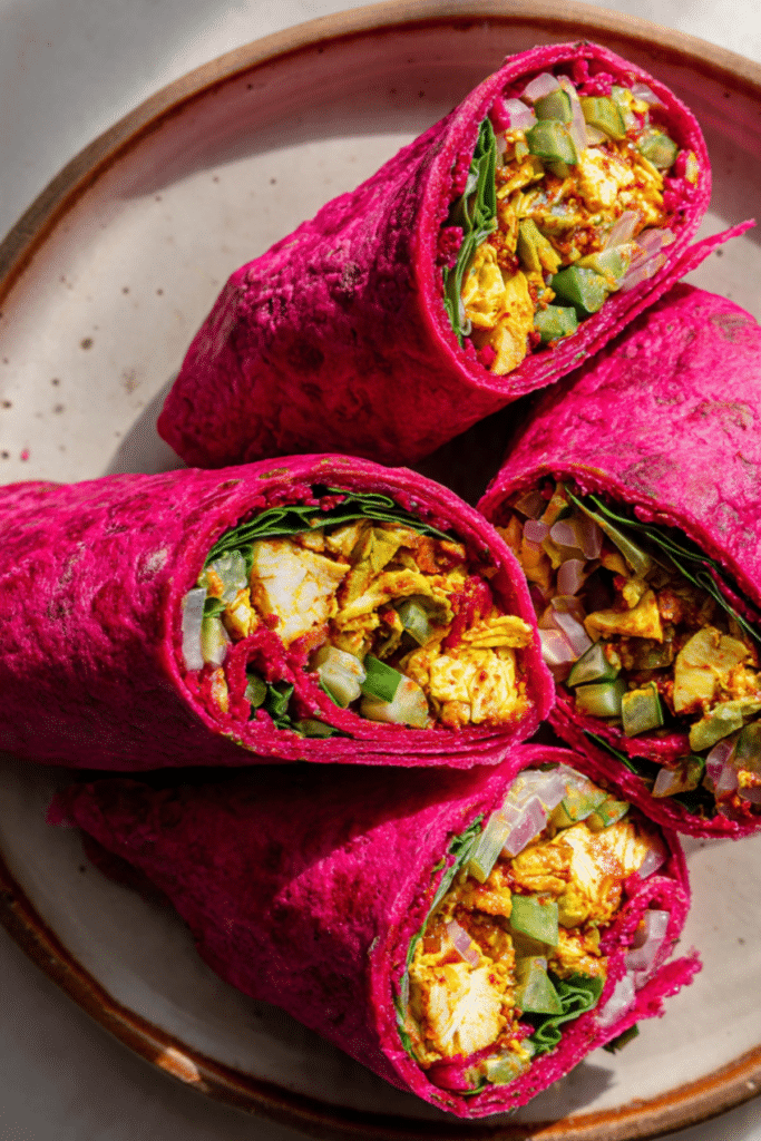 Beetroot Chicken Wrap