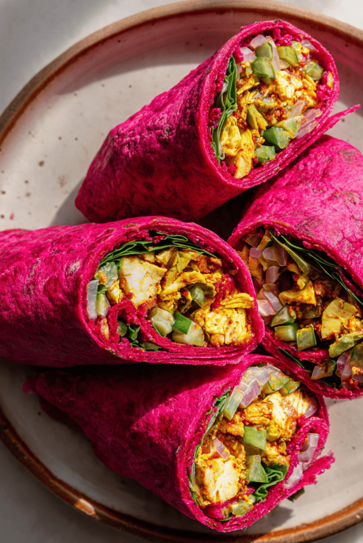 Beetroot Chicken Wrap
