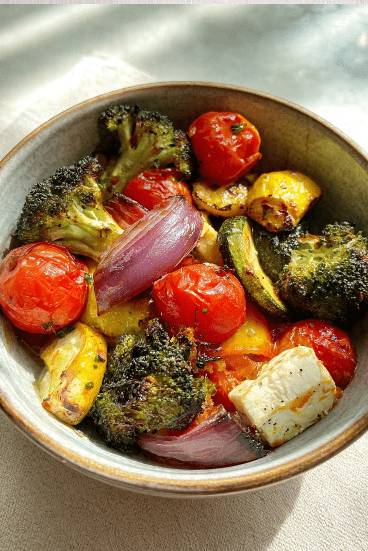 Baked Feta Veggie Bowl