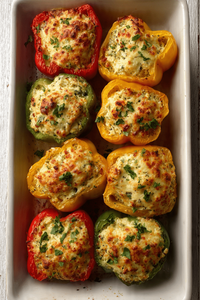 Chicken Stuffed Bell Pepper Boats