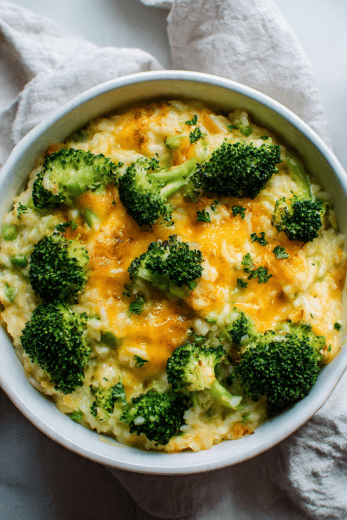 Cheesy Broccoli Rice Bake