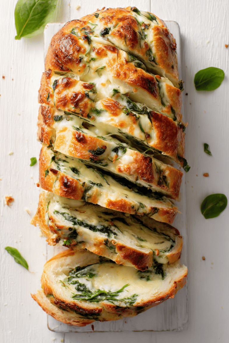 *Spinach & Cheese Stuffed Bread