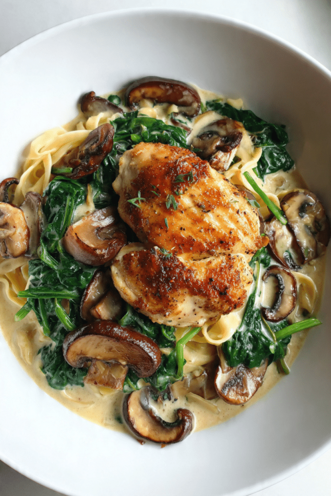 Creamy Spinach Chicken Bowl