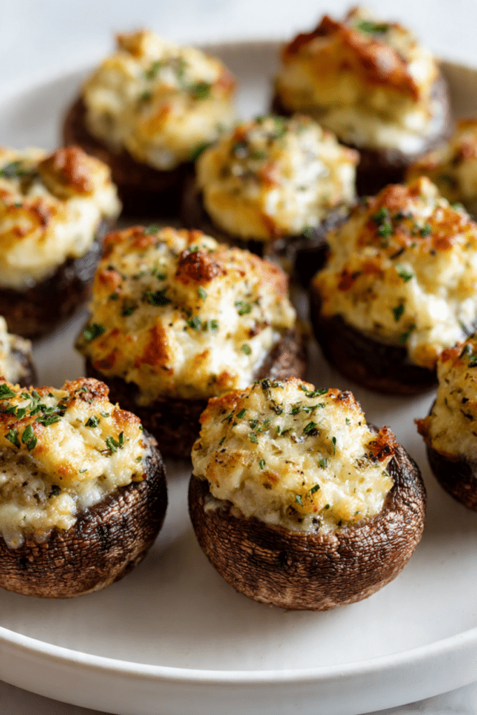 Baked Cheese Stuffed Mushrooms