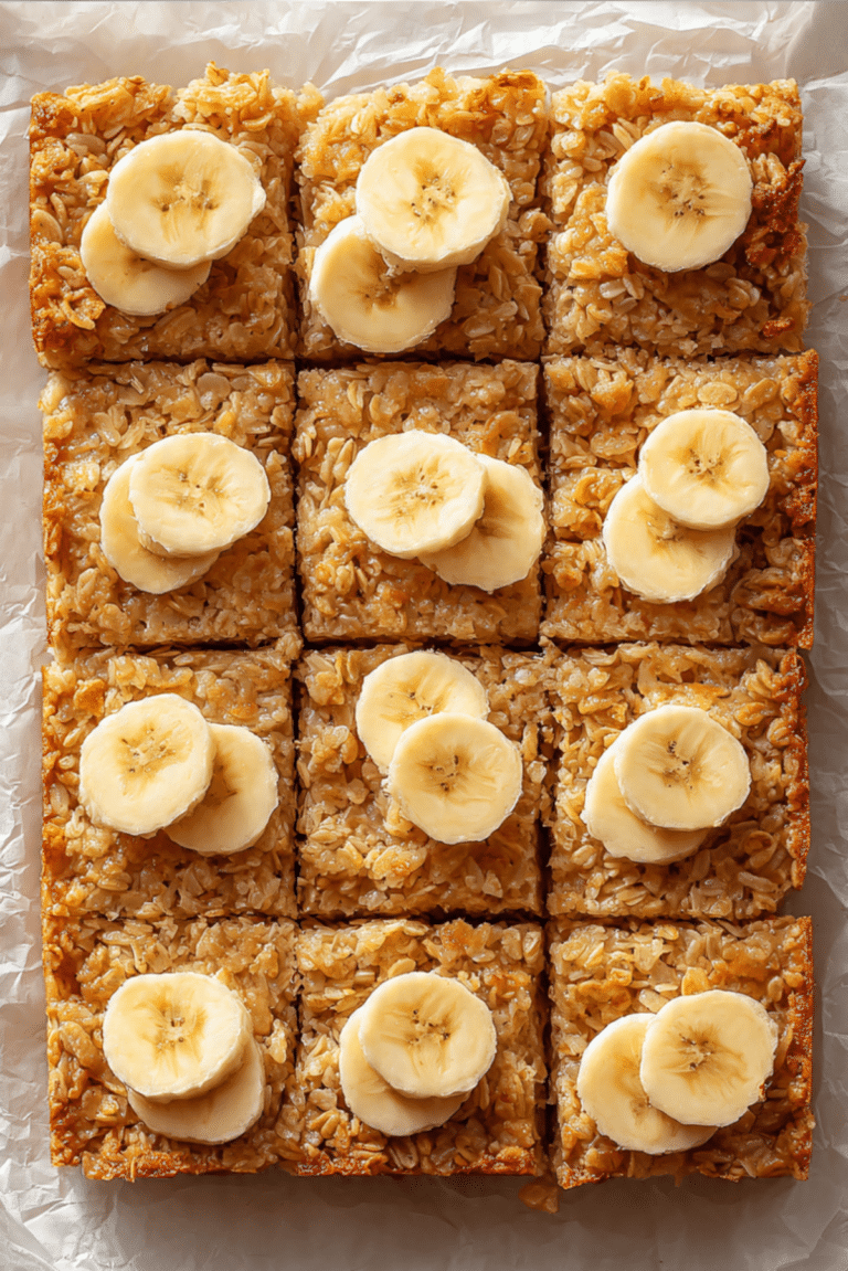Baked Banana Rice Squares