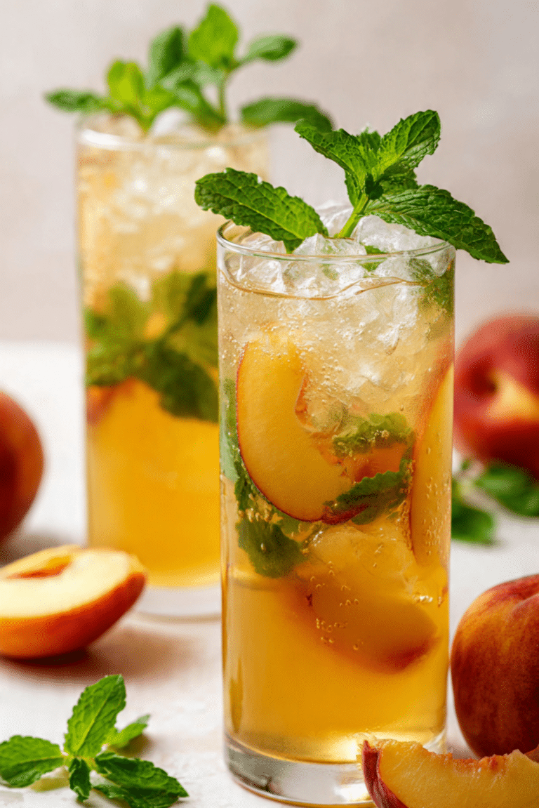 Peach Mint Iced Water