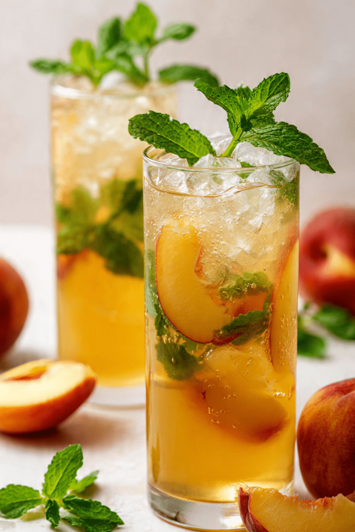 Peach Mint Iced Water