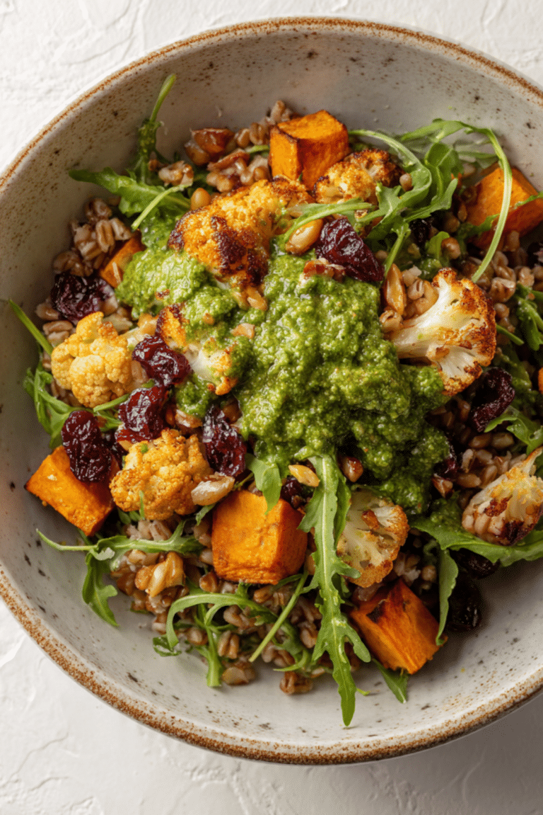 Warm Farro Veg Bowl