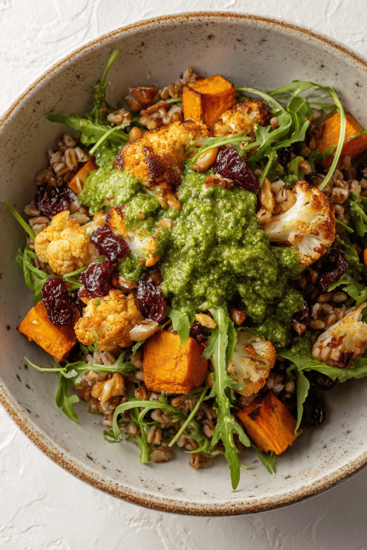 Warm Farro Veg Bowl