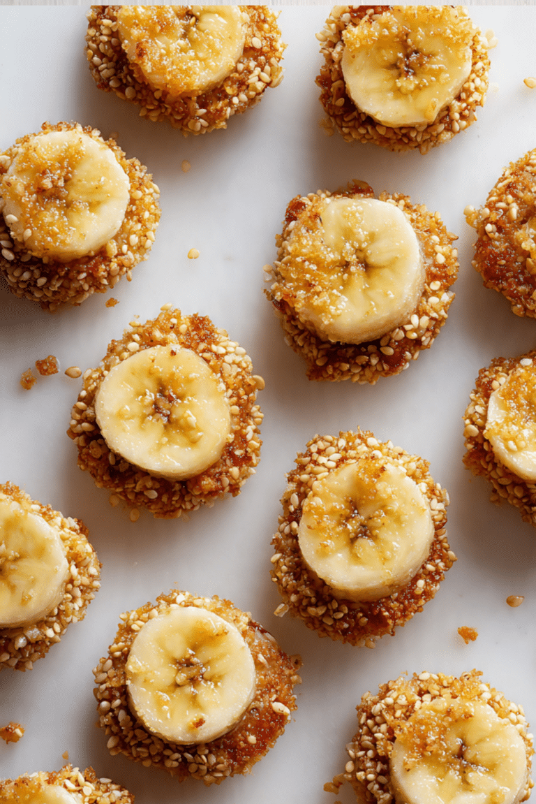 Baked Banana Sesame Bites