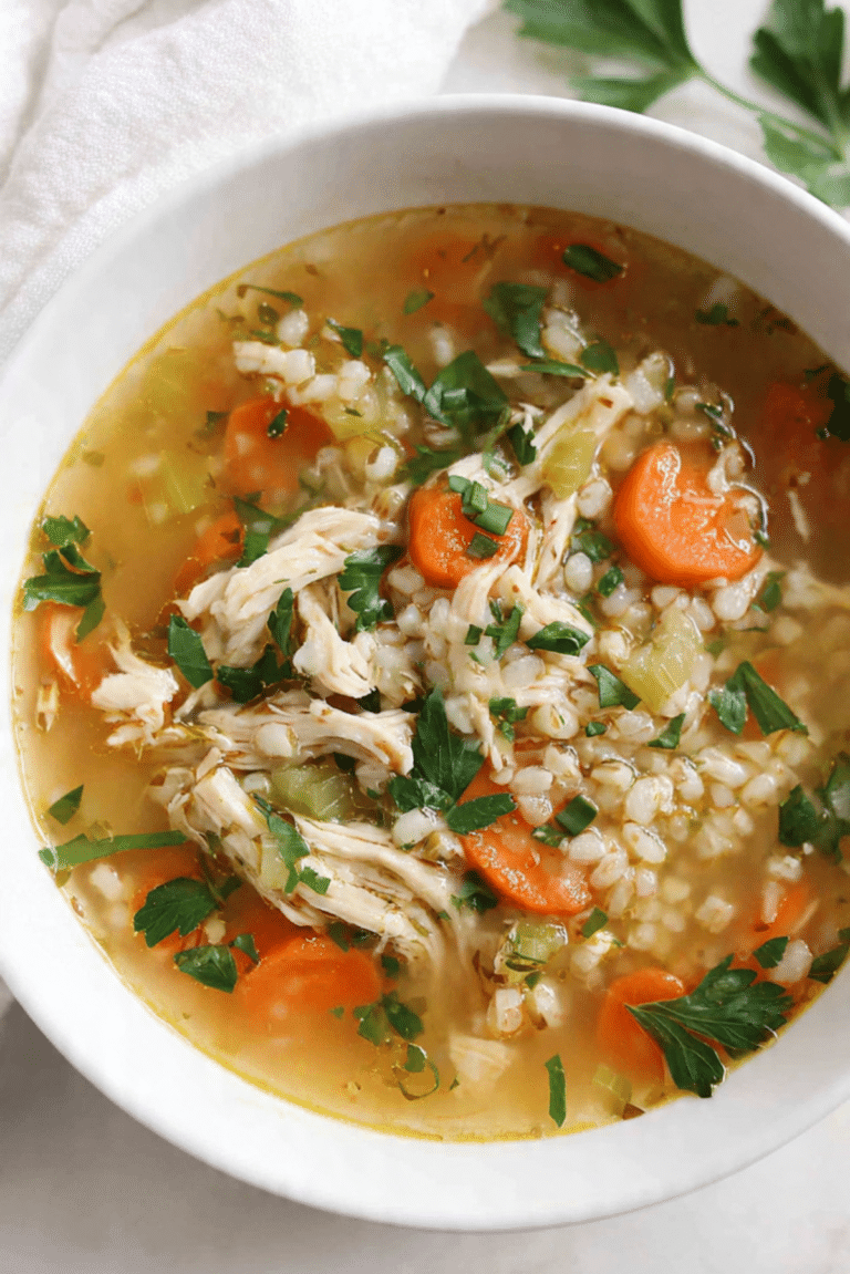 *Chicken Barley Soup