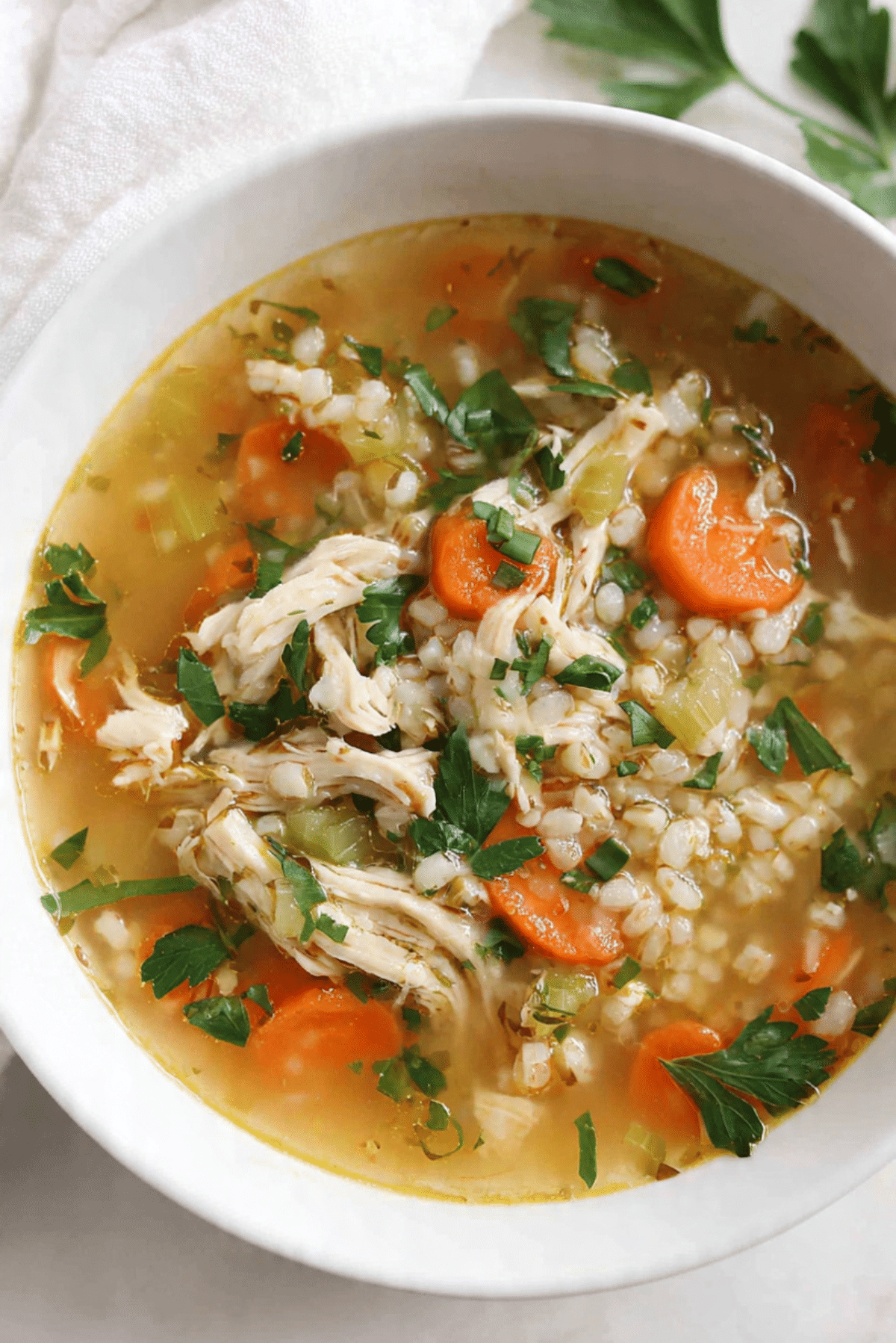 *Chicken Barley Soup