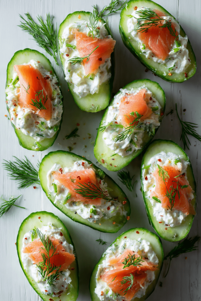 Cucumber Cream Cheese Boats