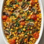 Vegetable Rice & Chickpea Bake