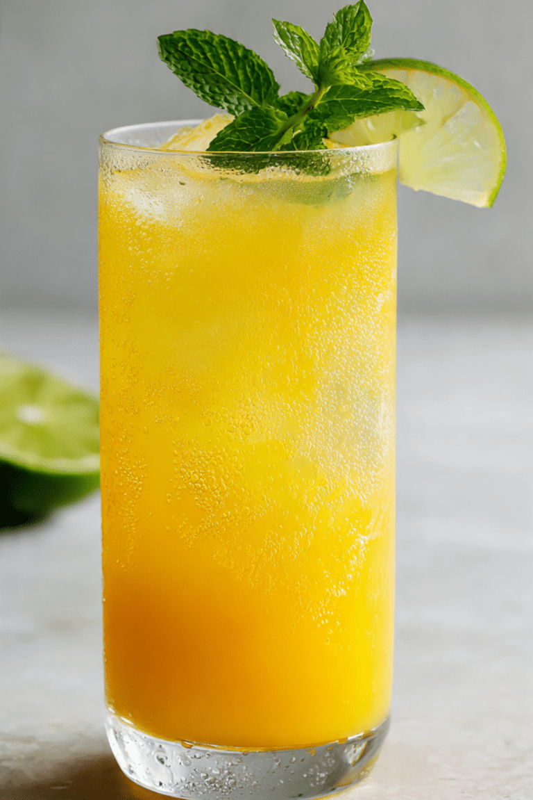 Mango Lime Sparkling Cooler