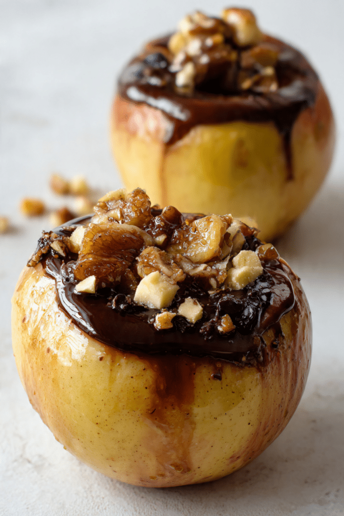 Chocolate Stuffed Baked Apple