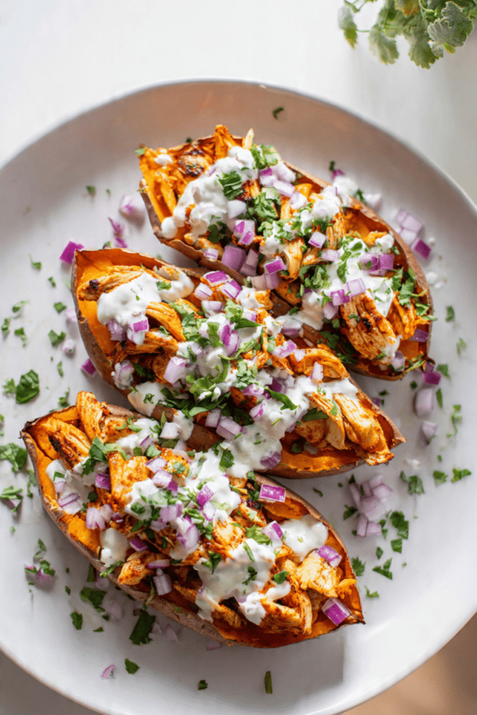 Peri-Peri Chicken Loaded Sweet Potatoes