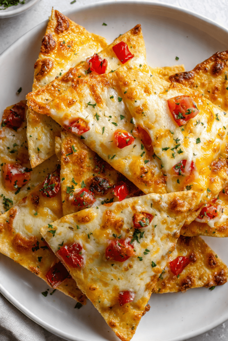 Crispy Tortilla Pizza Chips