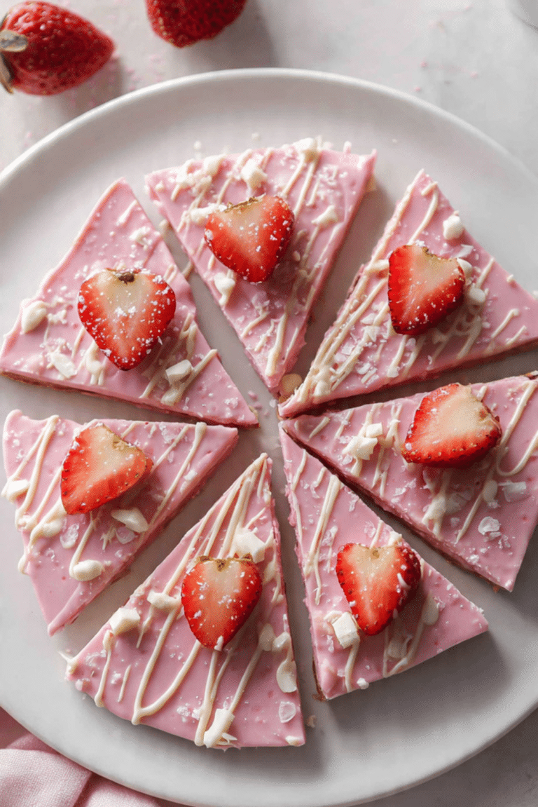 Pink Chocolate Strawberry Bark