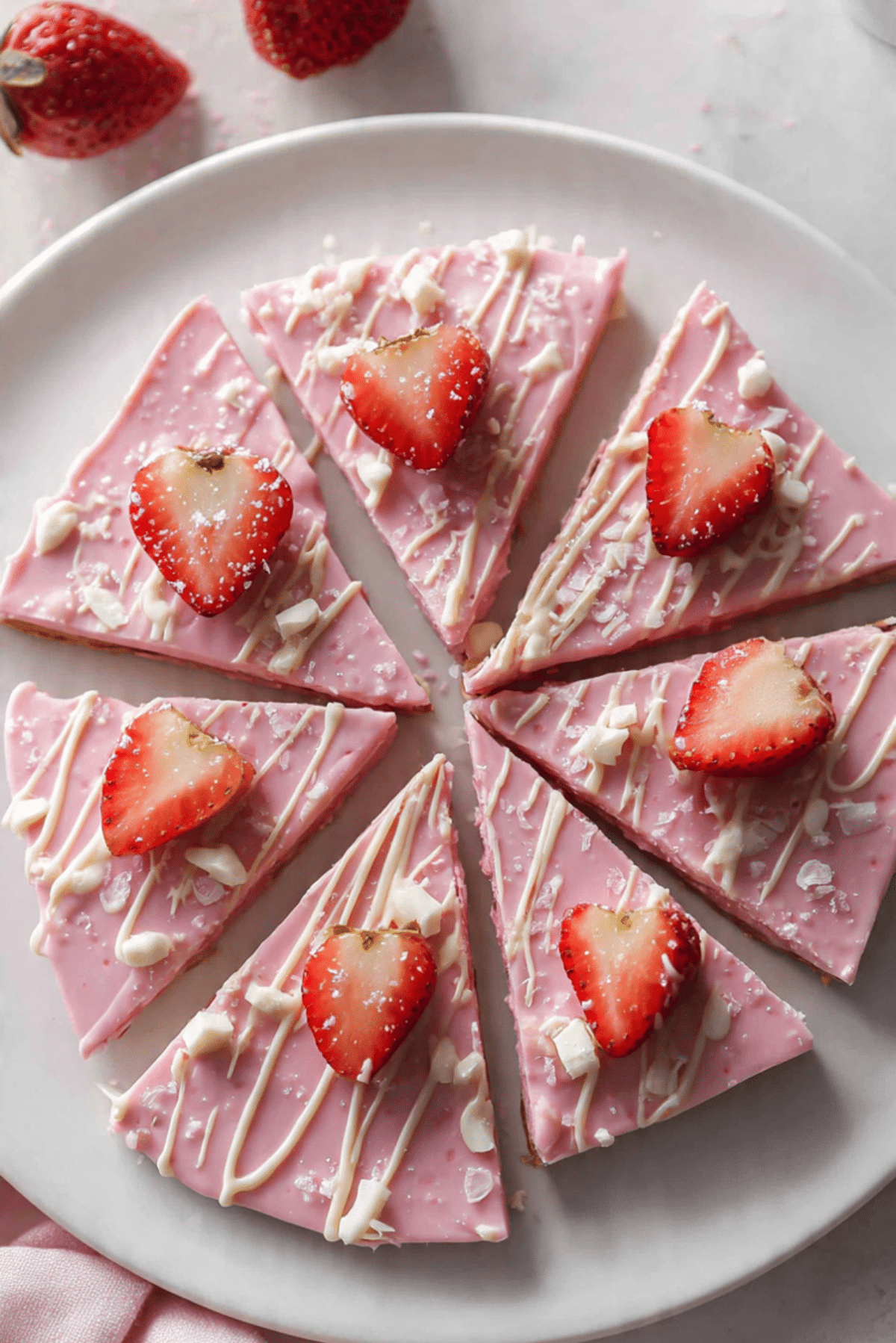 Pink Chocolate Strawberry Bark