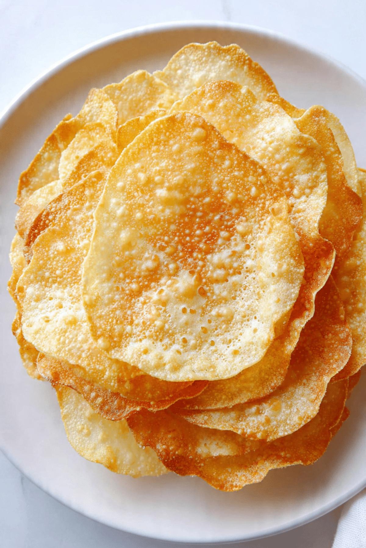 2-Ingredient Cheese Crispy Wrap Chips