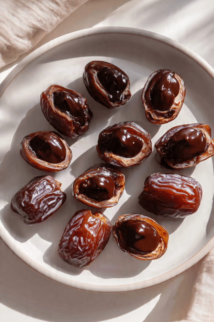 Chocolate Stuffed Dates Melt Bites