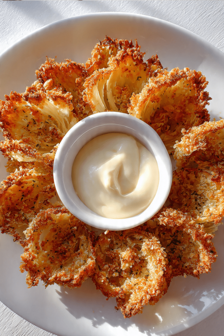 Crispy Parmesan Onion Petals