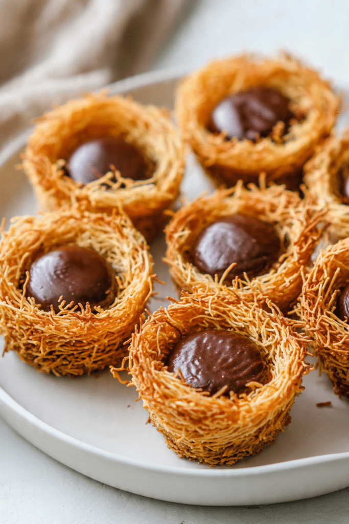 Kunafa Chocolate Stuffed Cups