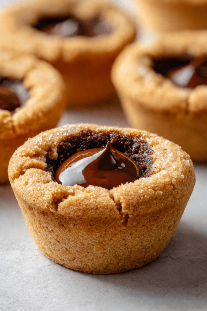 Hot Chocolate Stuffed Cookie Cups