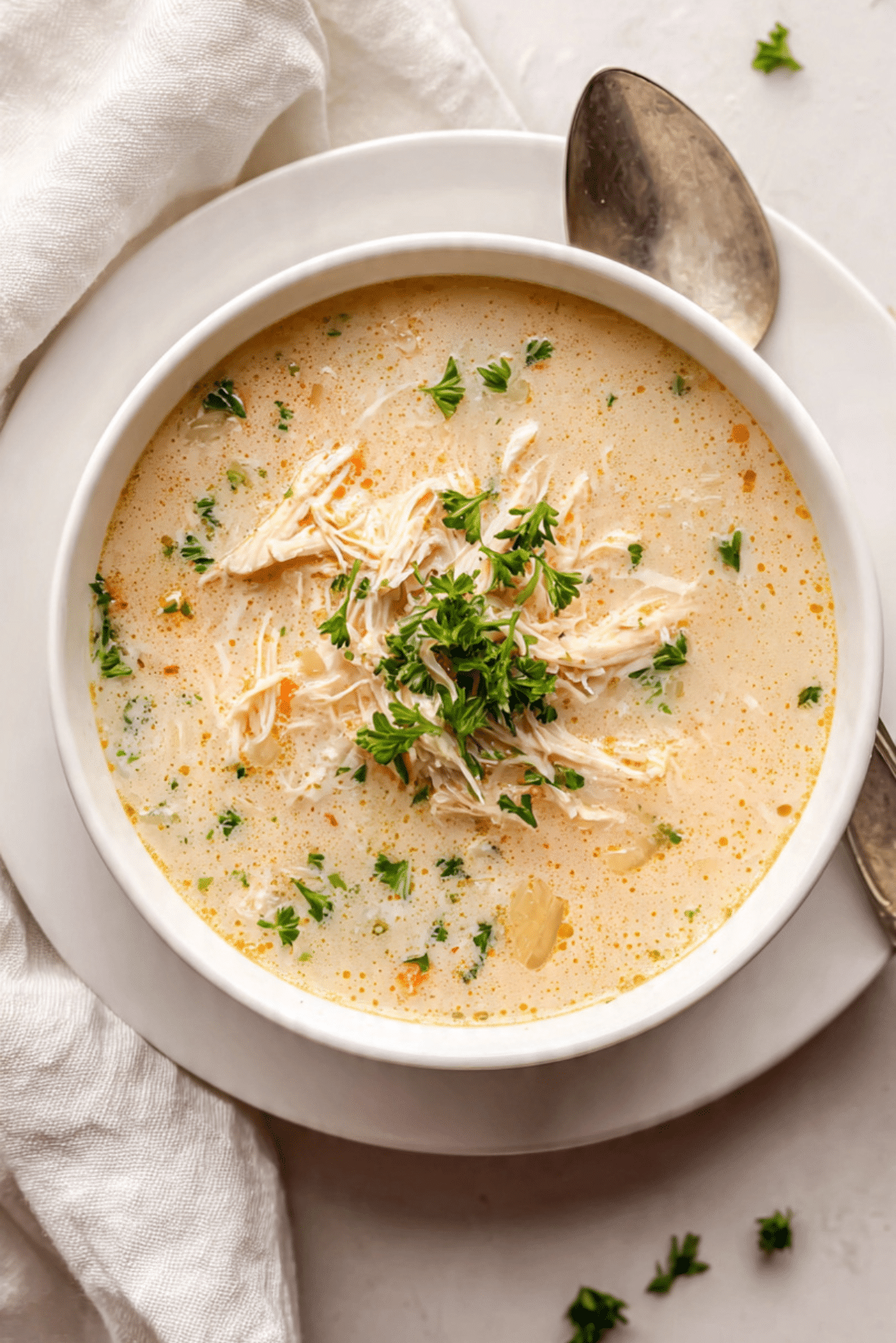 Creamy Roasted Garlic Chicken Soup