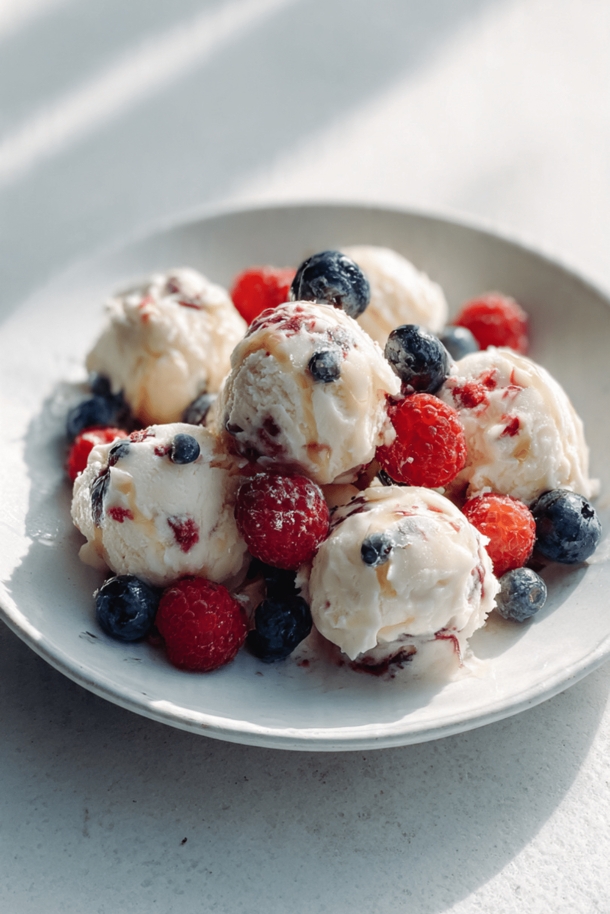 Frozen Yogurt Honey Fruit Clusters