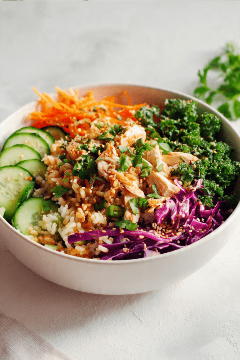 Crispy Rice Chicken Salad Bowl