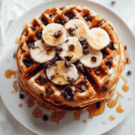Chocolate Banana Stuffed Waffles