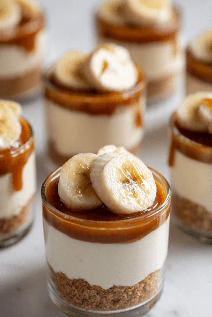 Caramel Banana Dessert Cups