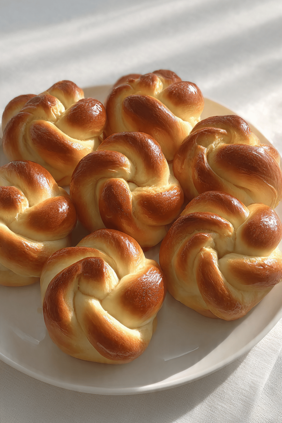 Flower Twist Milk Bread Rings