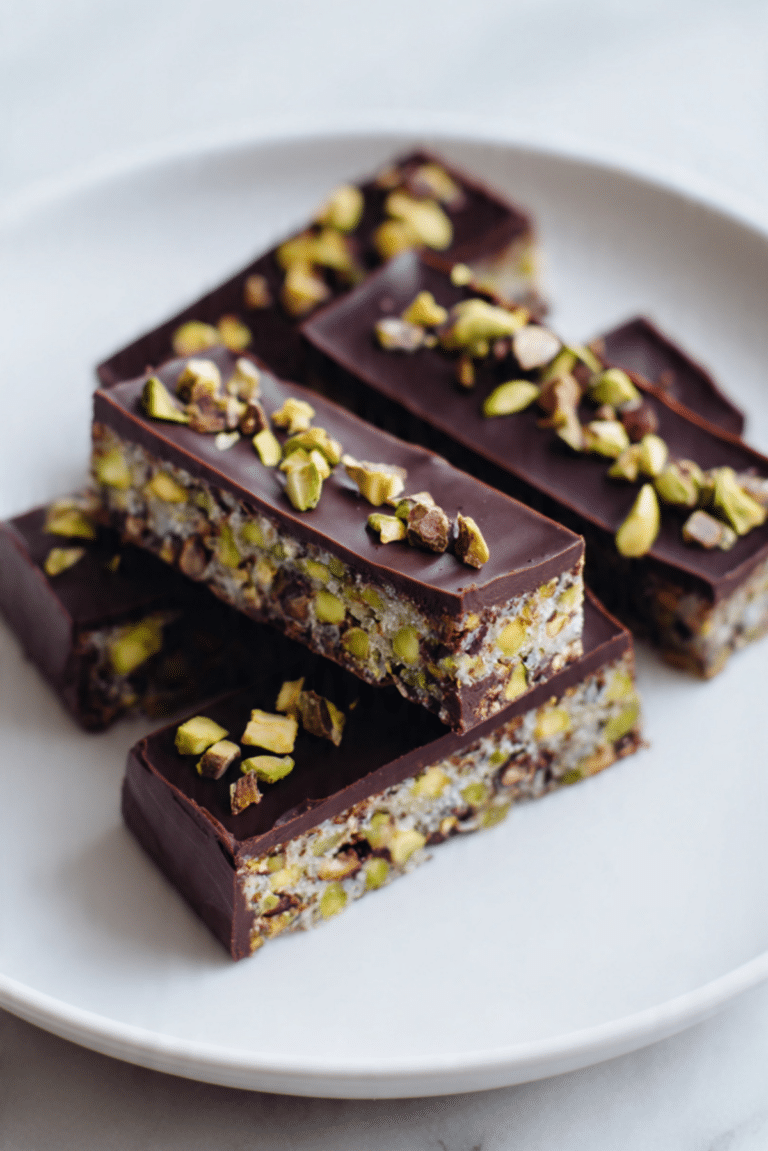 Chocolate Pistachio Crunch Bars